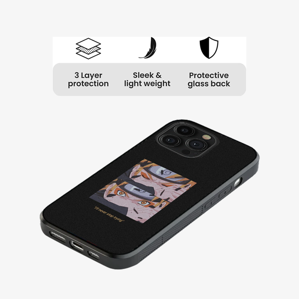 Anime Naruto Never Stop Trying Phone Case