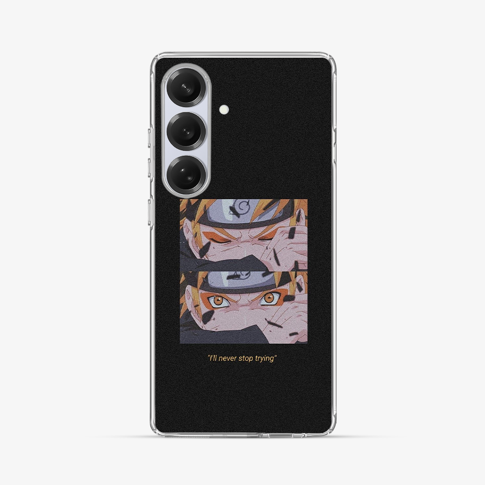 Anime Naruto Never Stop Trying Samsung Phone Case Hard 2.0 Case