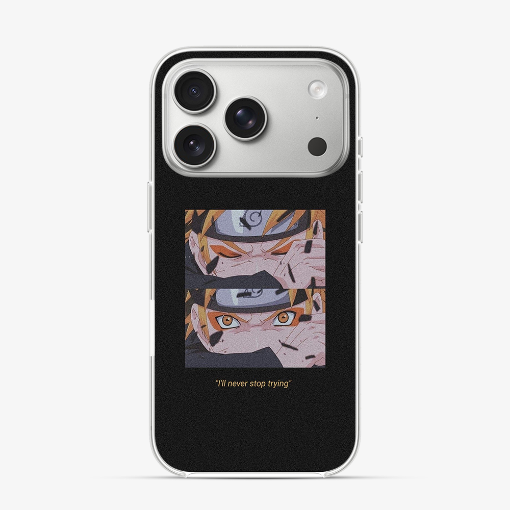 Anime Naruto Never Stop Trying iPhone 17 Pro Max Case