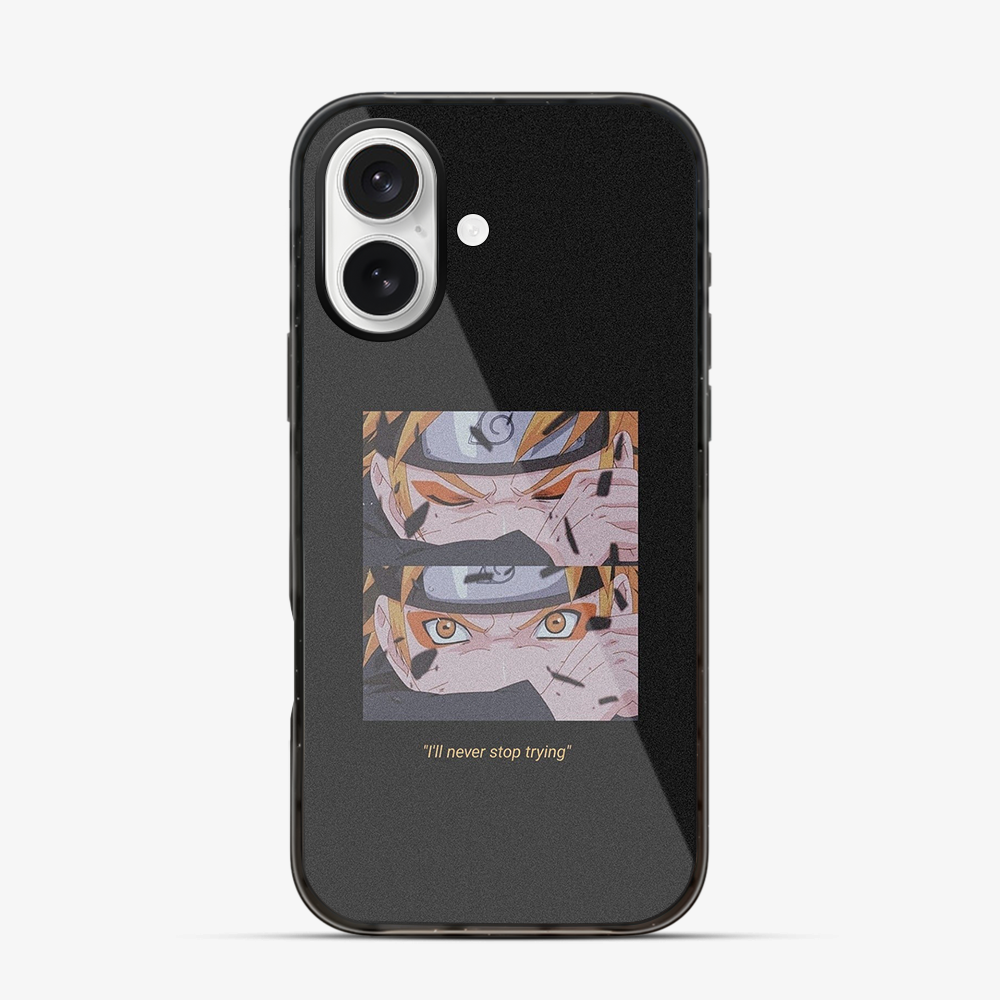 Anime Naruto Never Stop Trying iPhone 16 Case