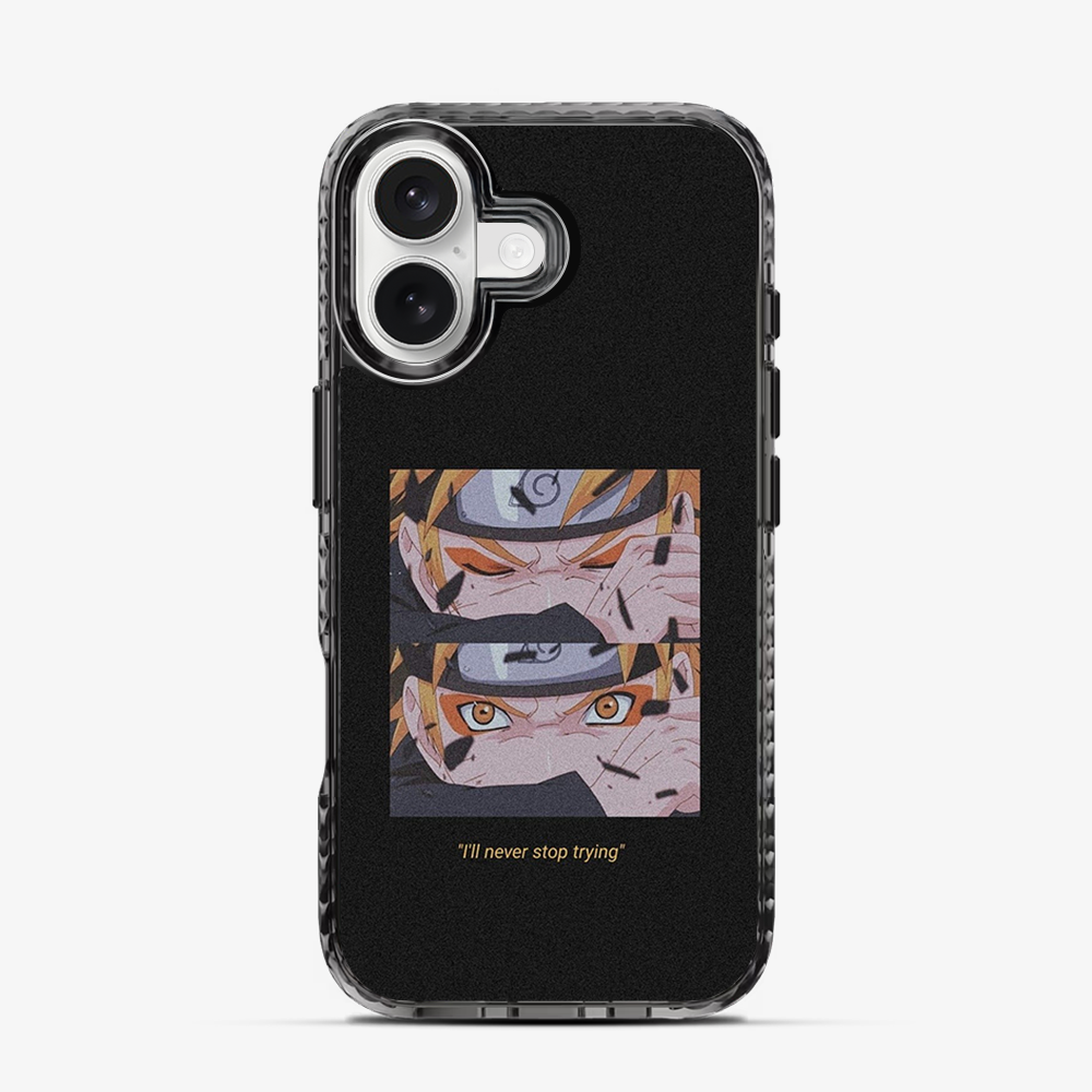 Anime Naruto Never Stop Trying iPhone 16 Case