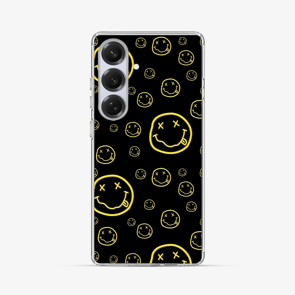 Smiley Black Samsung Phone Case Hard 2.0 Case