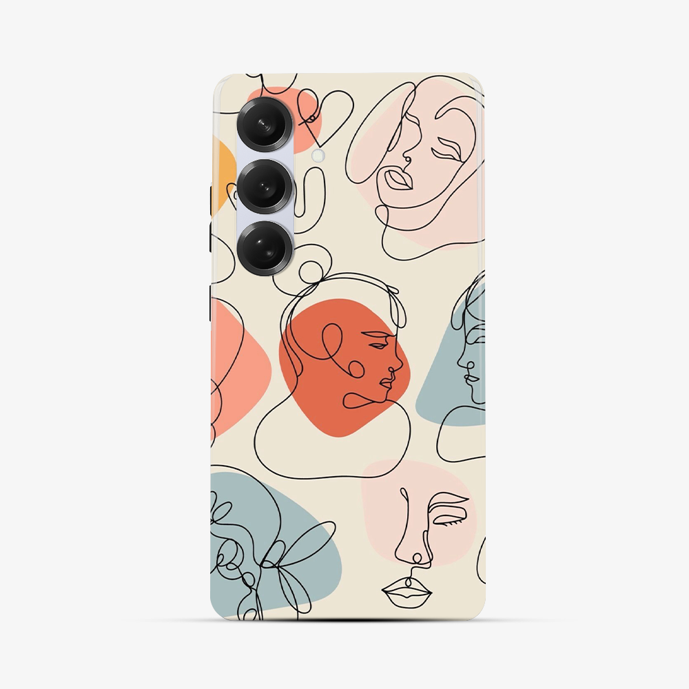 Art Design Face Samsung Phone Case Tough Double Layer