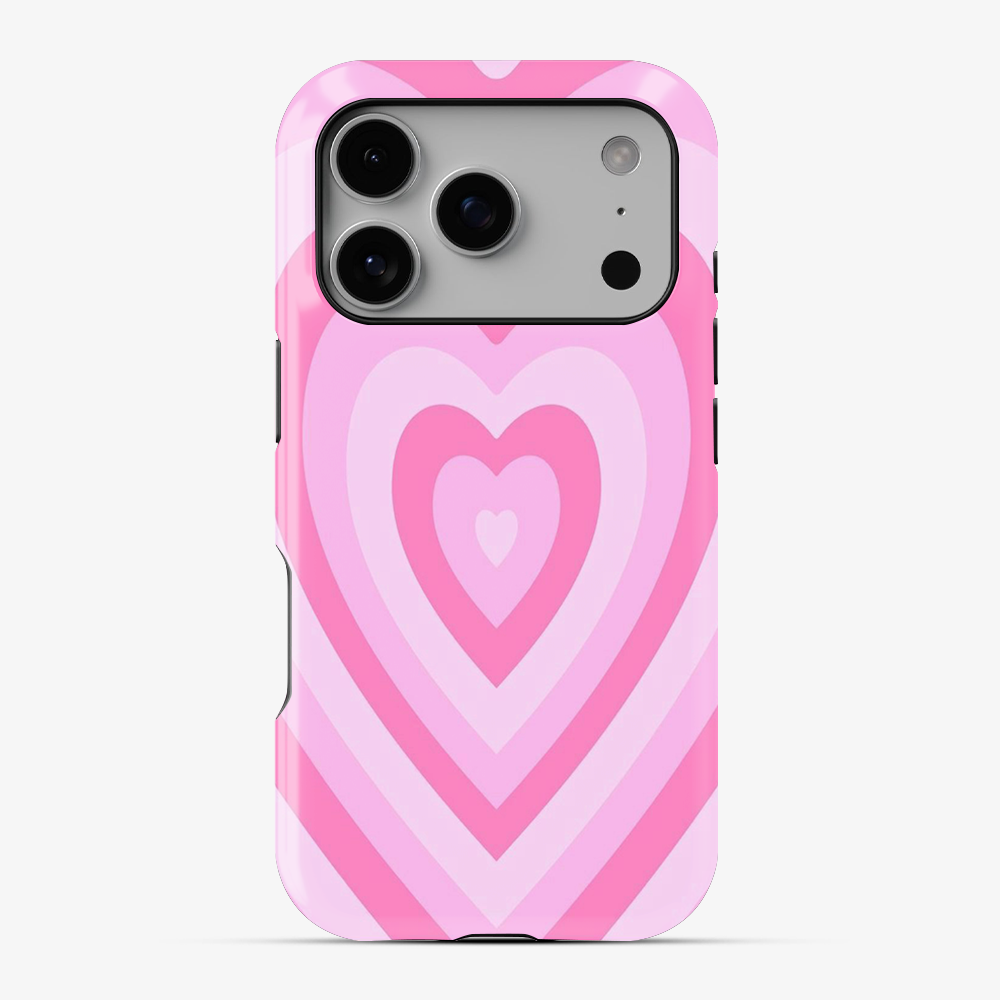 Y2K Pink Hearts Phone Case