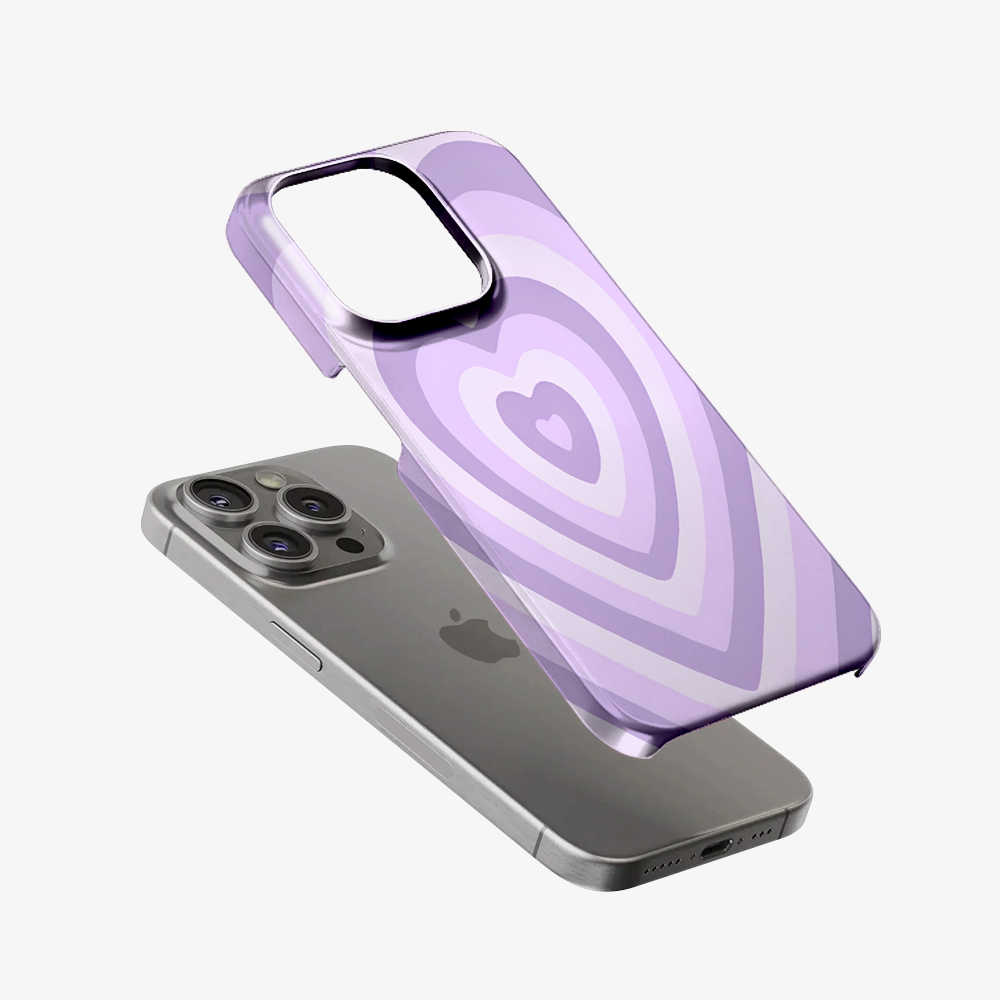 Y2K Purple Hearts Phone Case