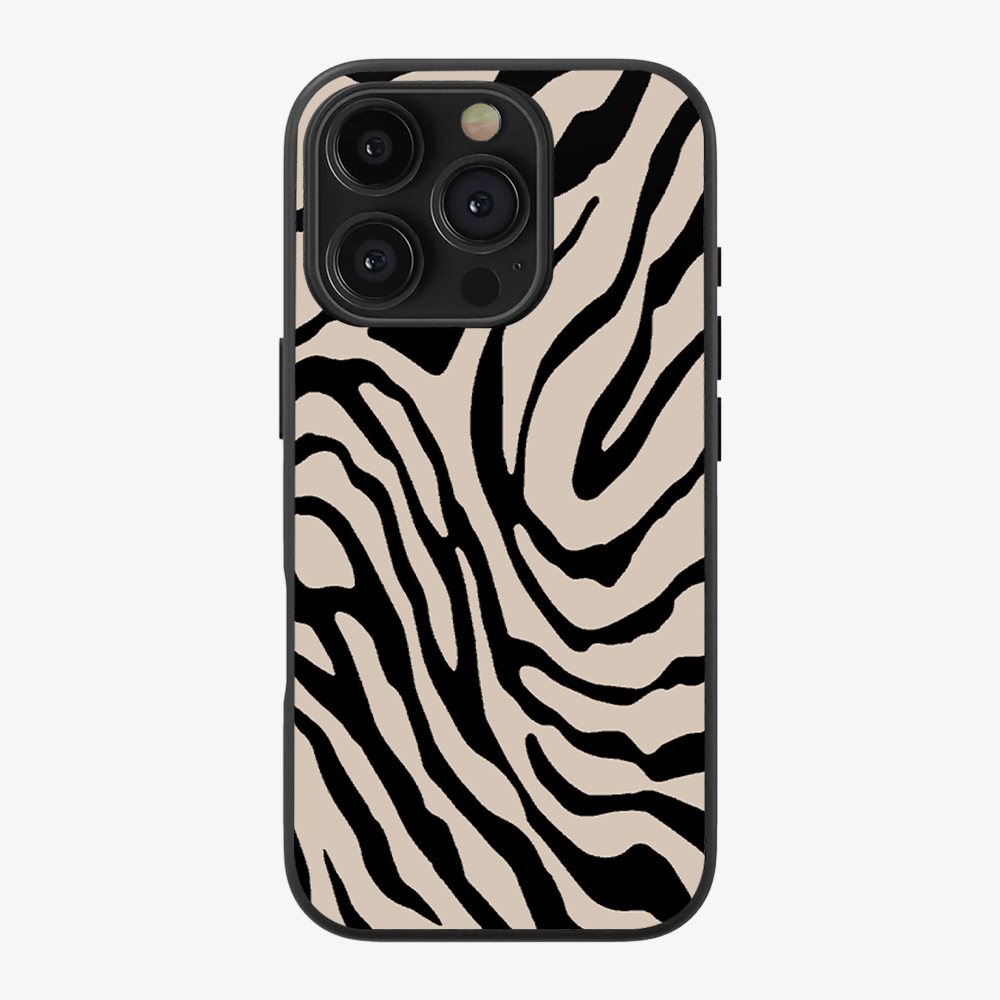 Zebra Phone Case | Tan Clear Silicone Case