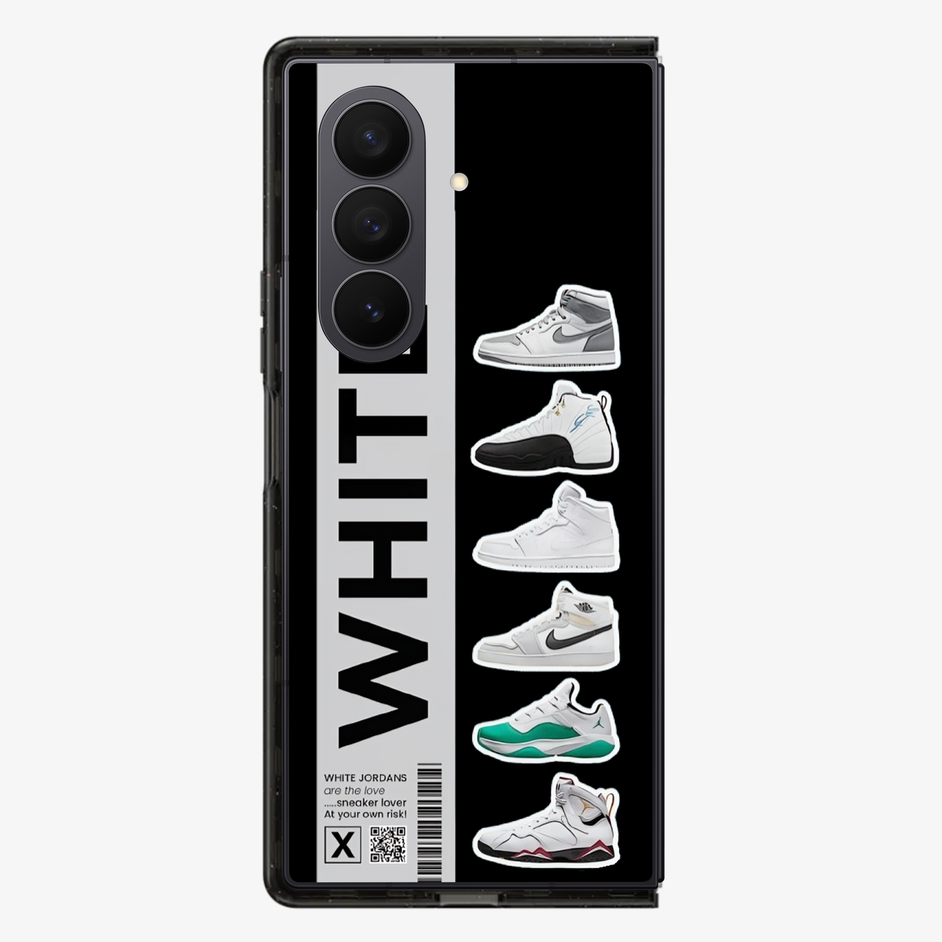 White Jordan's Samsung Z Fold Phone Case