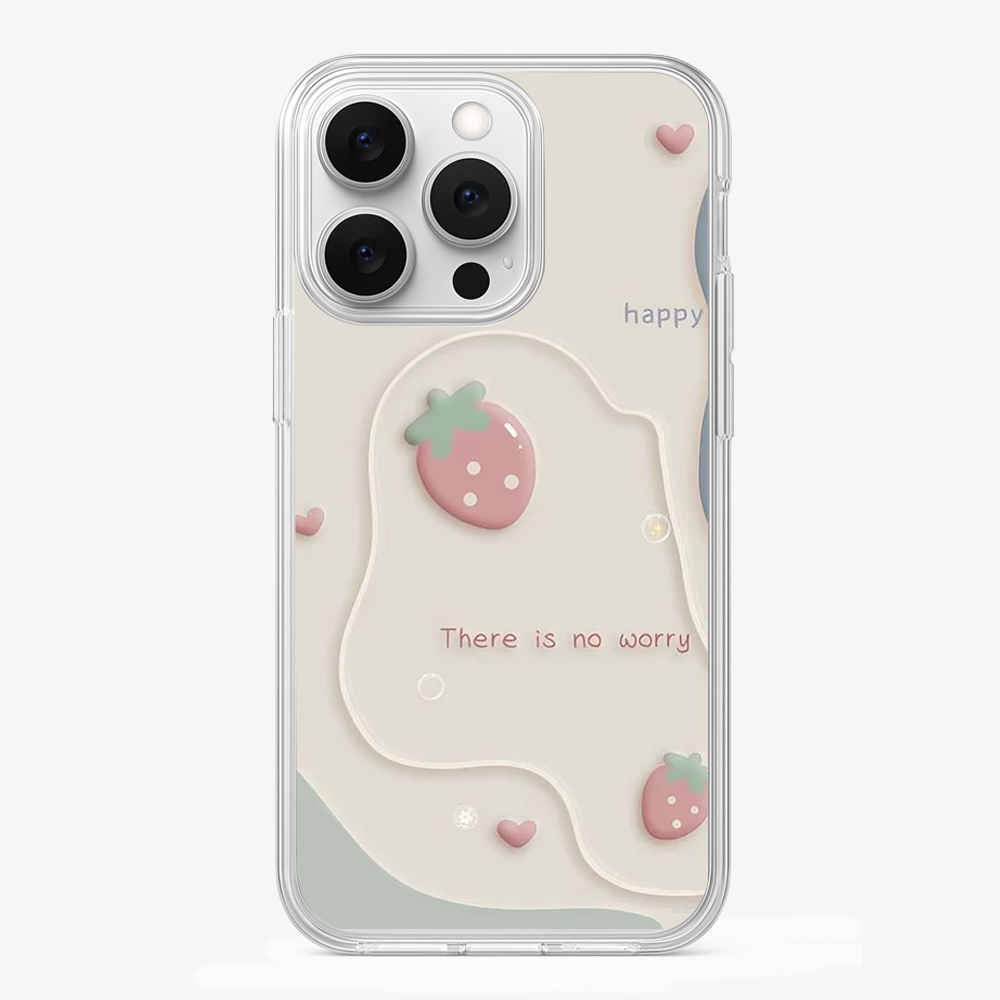 Happy | There is No worry Phone Case Glass Case