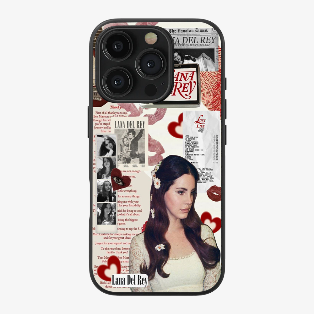Lana Del Rey Sticker Phone Case Clear Silicone Case
