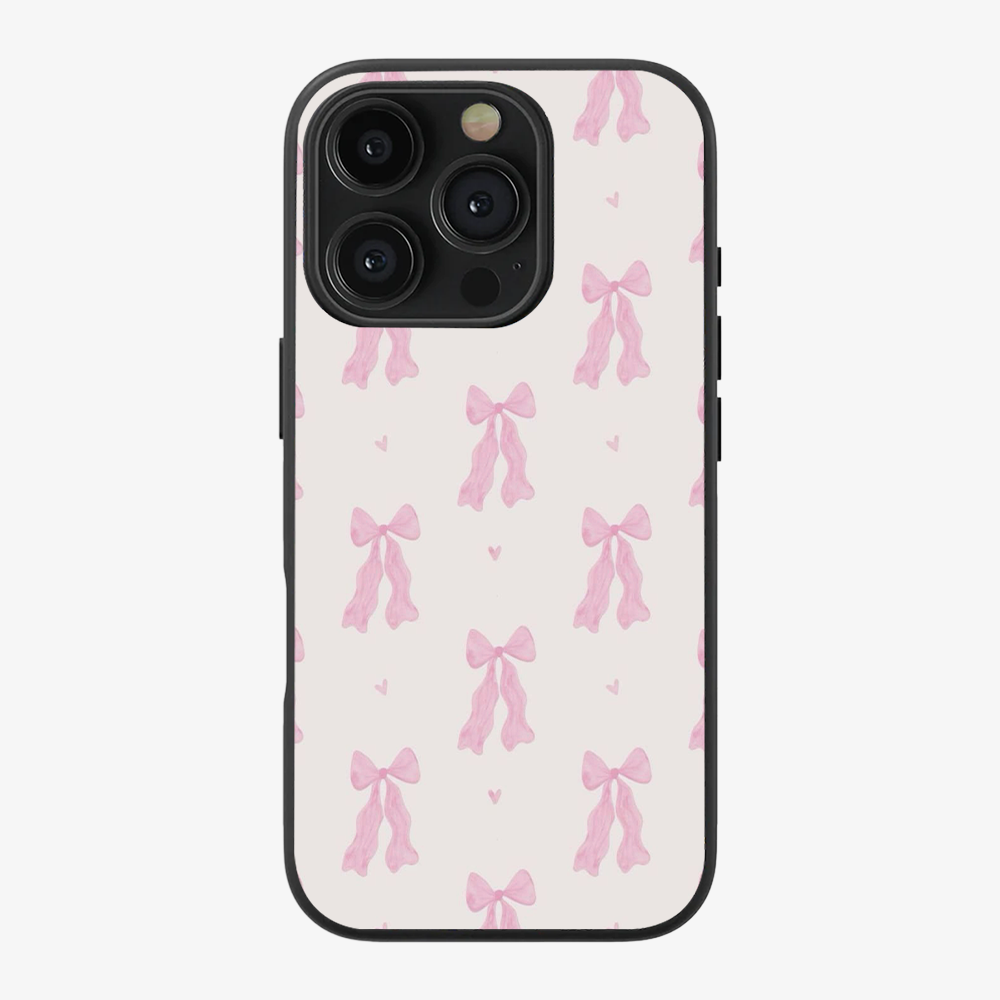 Coquette Pink Bow Phone Case Clear Silicone Case