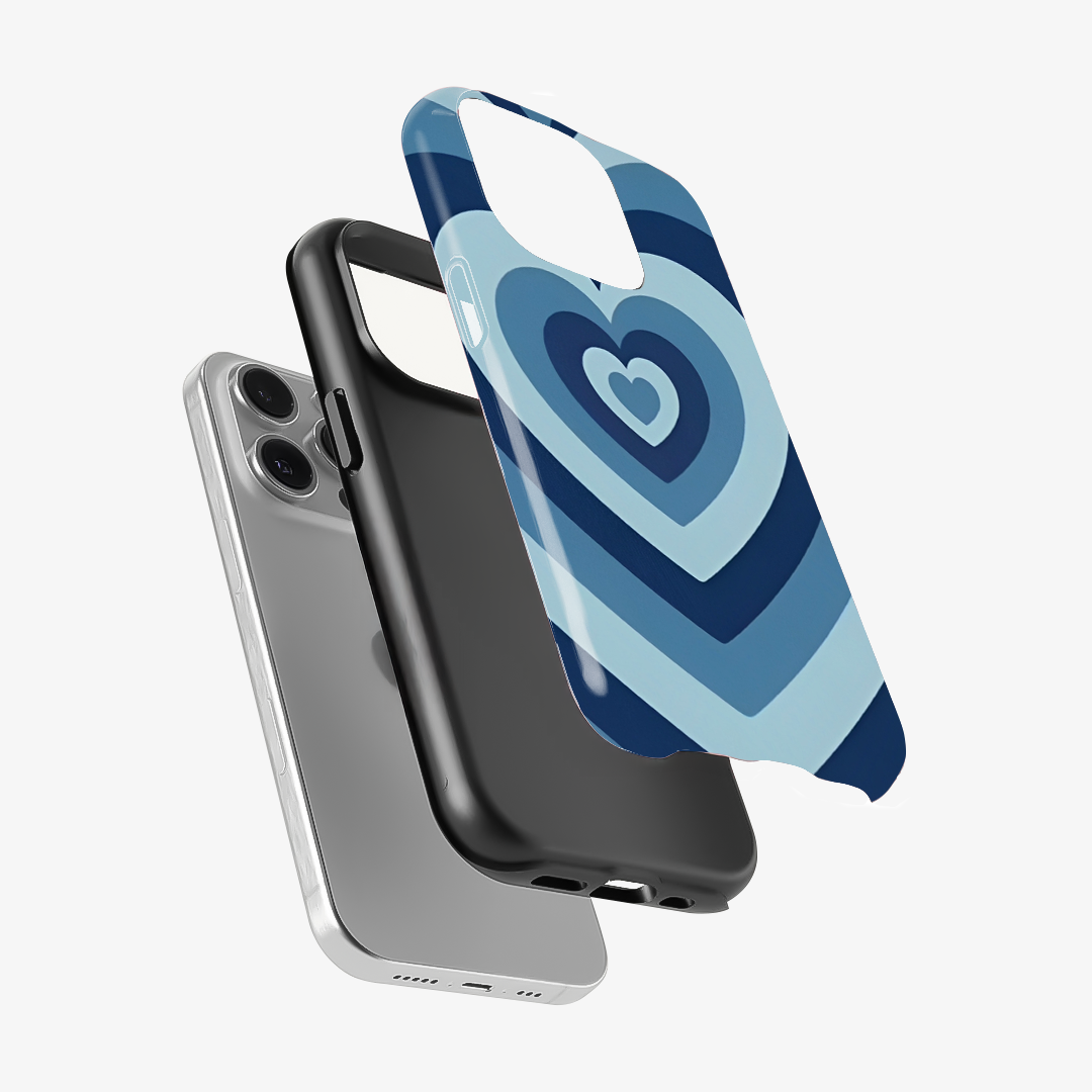 Blue Y2K Hearts Case