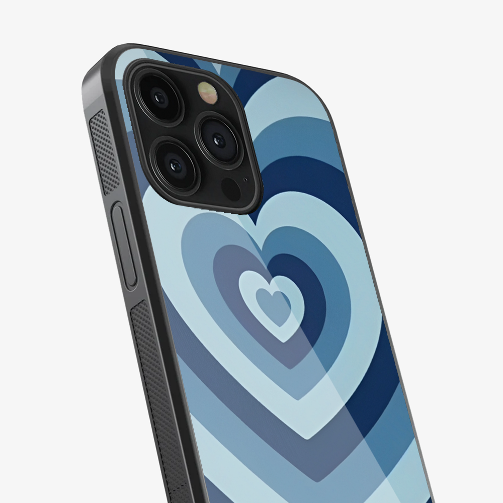 Blue Y2K Hearts Case