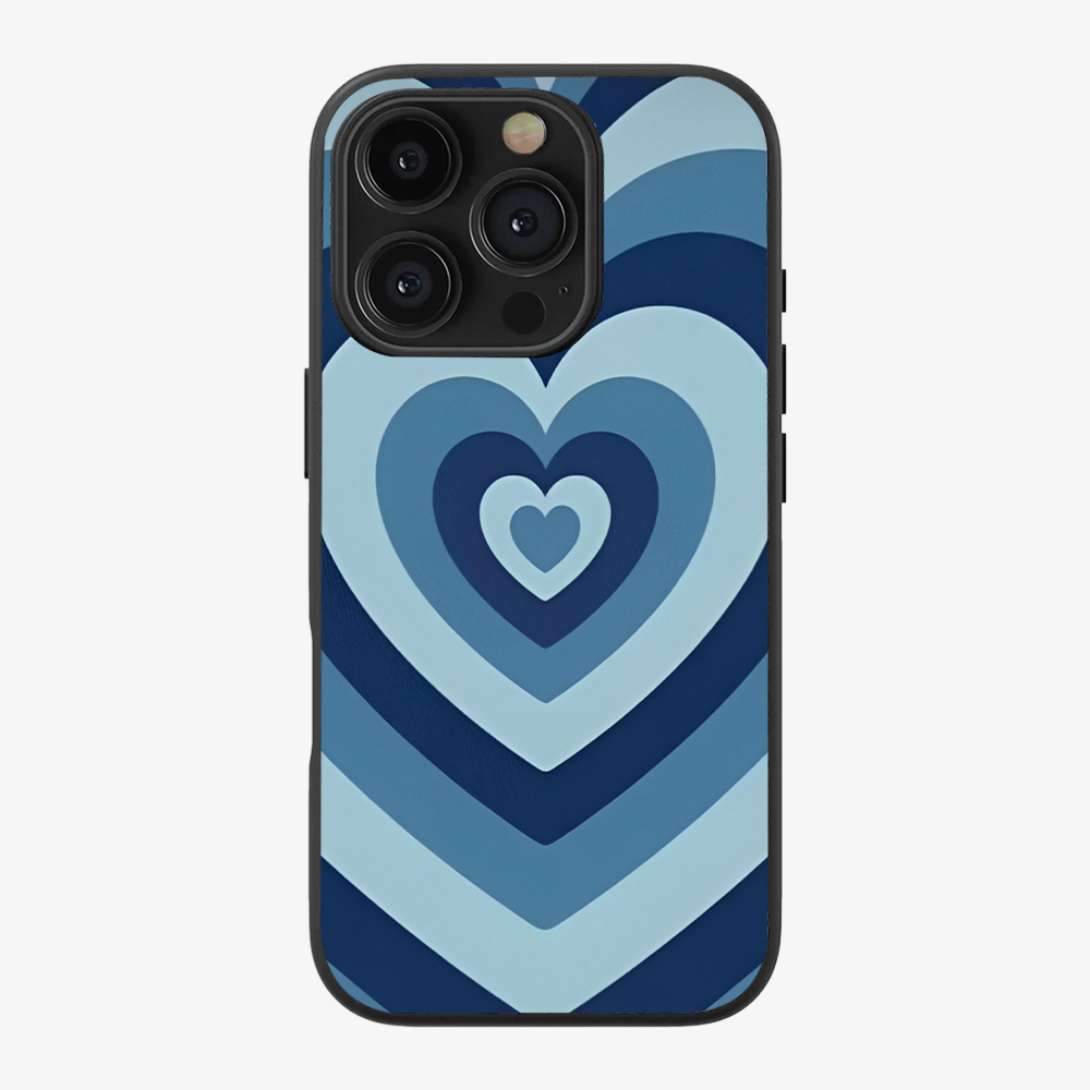 Blue heart Clear Silicone Case
