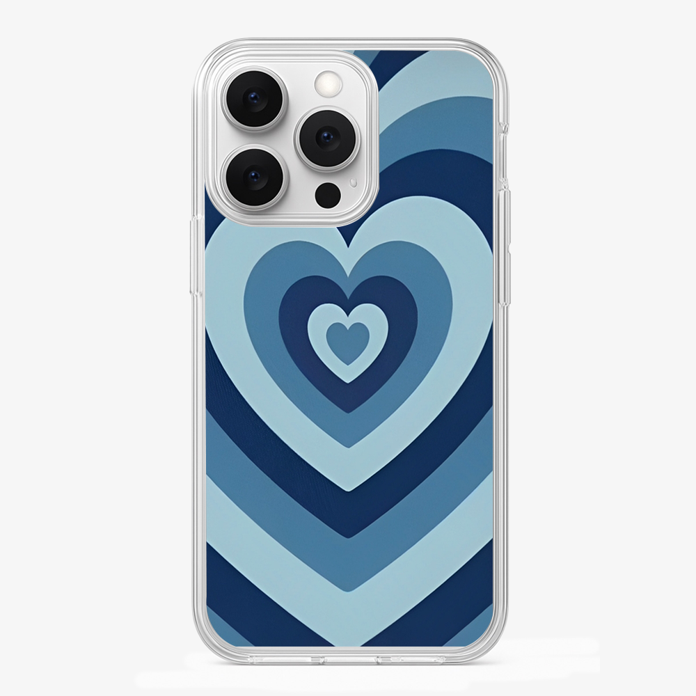 Blue heart Glass Case