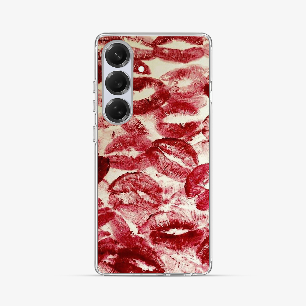 Red Lips Pattern Samsung Phone Case Hard 2.0 Case