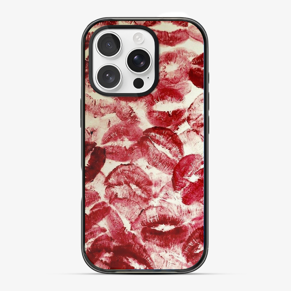Red Lips Pattern Phone Case Anti Yellow Silicone Case
