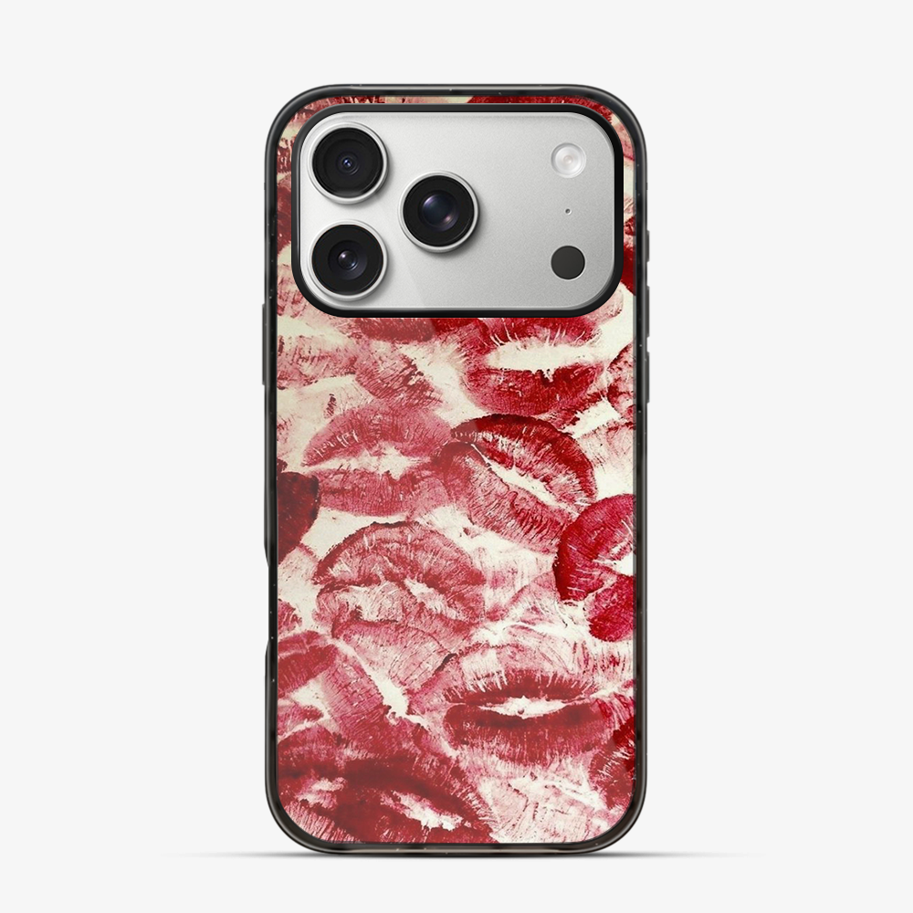 Red Lips Pattern iPhone 17 Pro Case