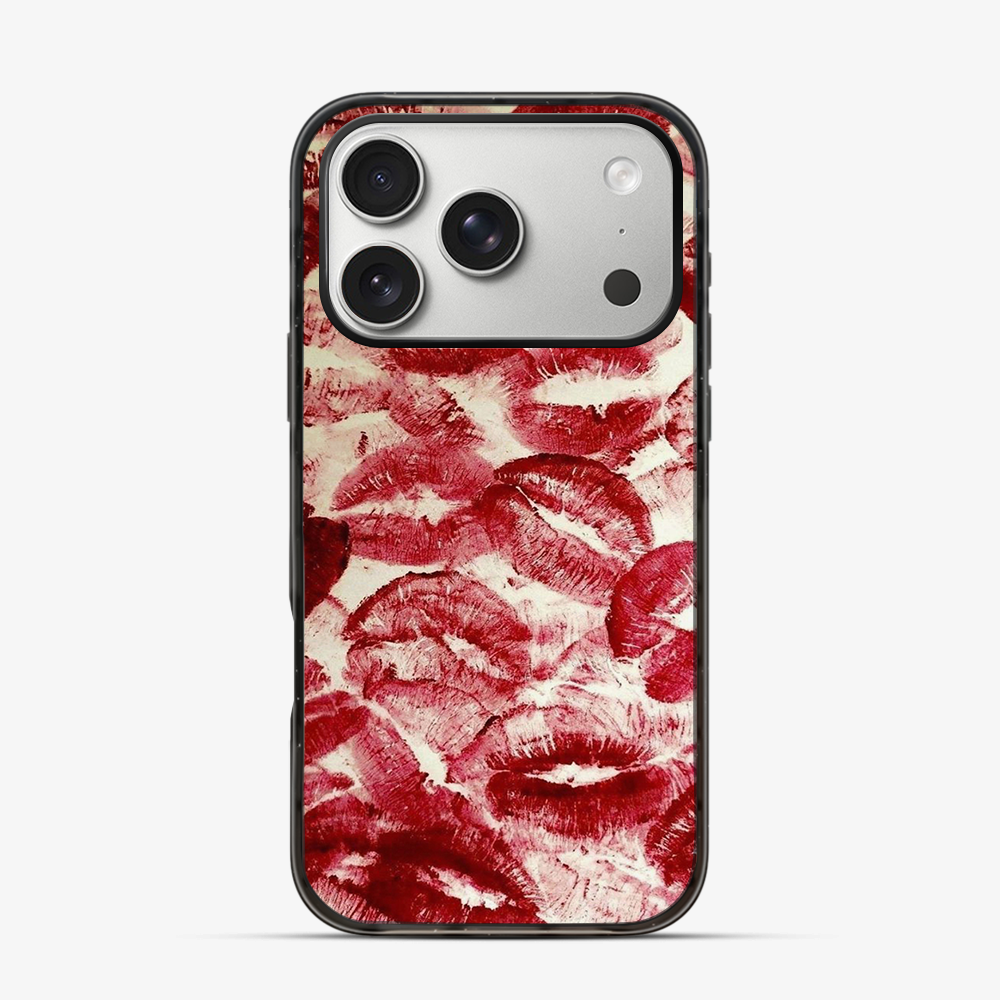 Red Lips Pattern iPhone 17 Pro Case
