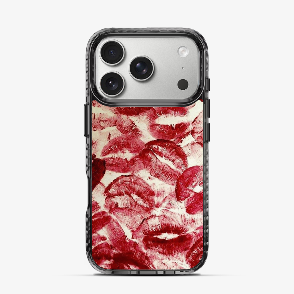 Red Lips Pattern iPhone 17 Pro Case