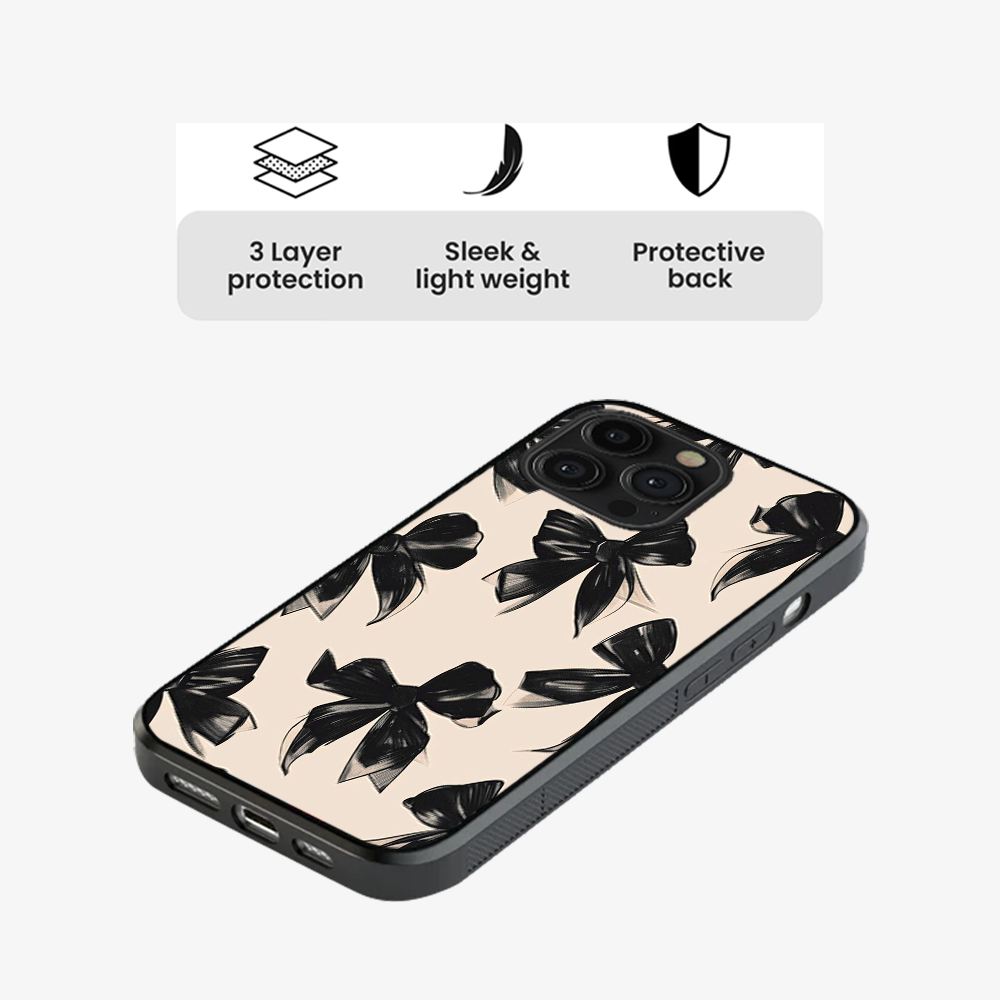 Coquette Black Bow Phone Case