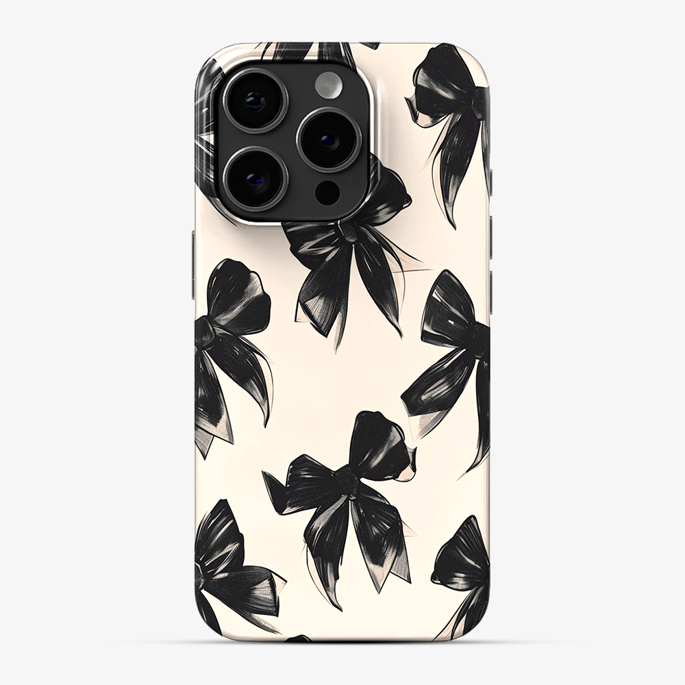 Coquette Black Bow Phone Case