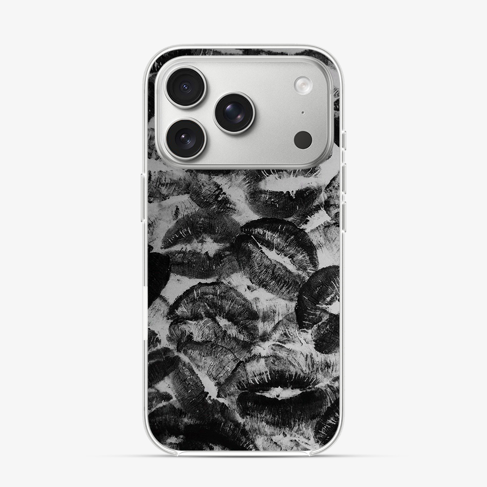 Black Lips Pattern iPhone 17 Pro Case