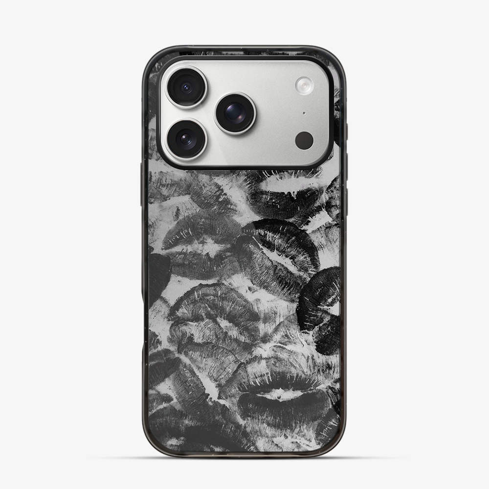 Black Lips Pattern iPhone 17 Pro Case