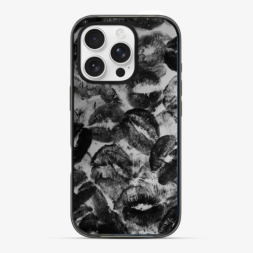 Black Lips Pattern Phone Case Hard 2.0 Case