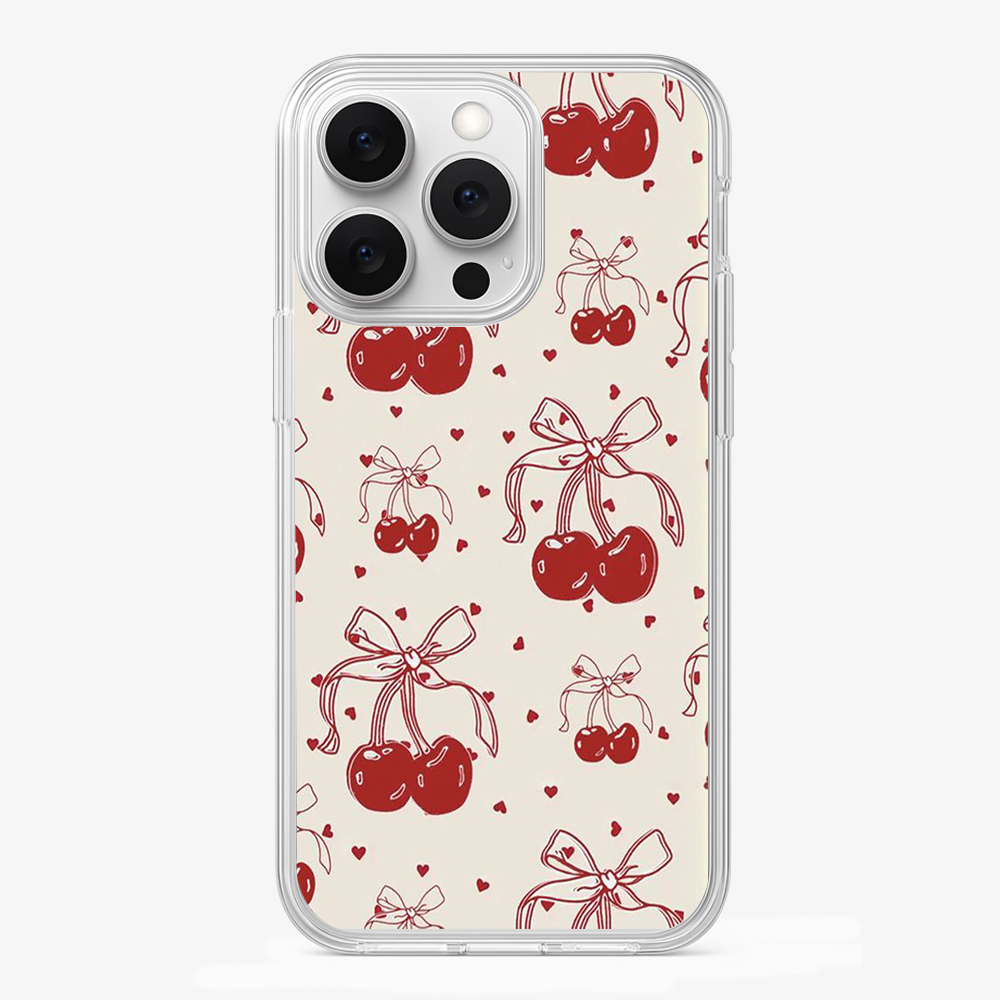 Cherry And The Bow Phone Case Glass Case