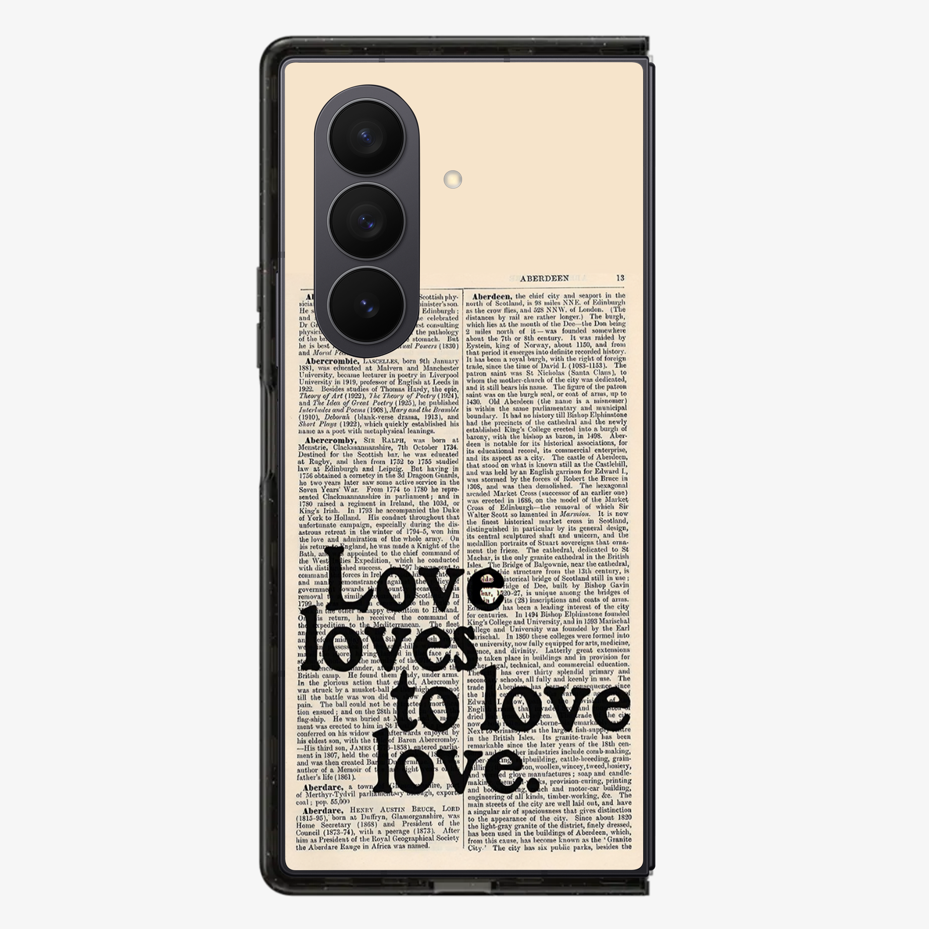 Love Loves to Love Samsung Z Fold Phone Case