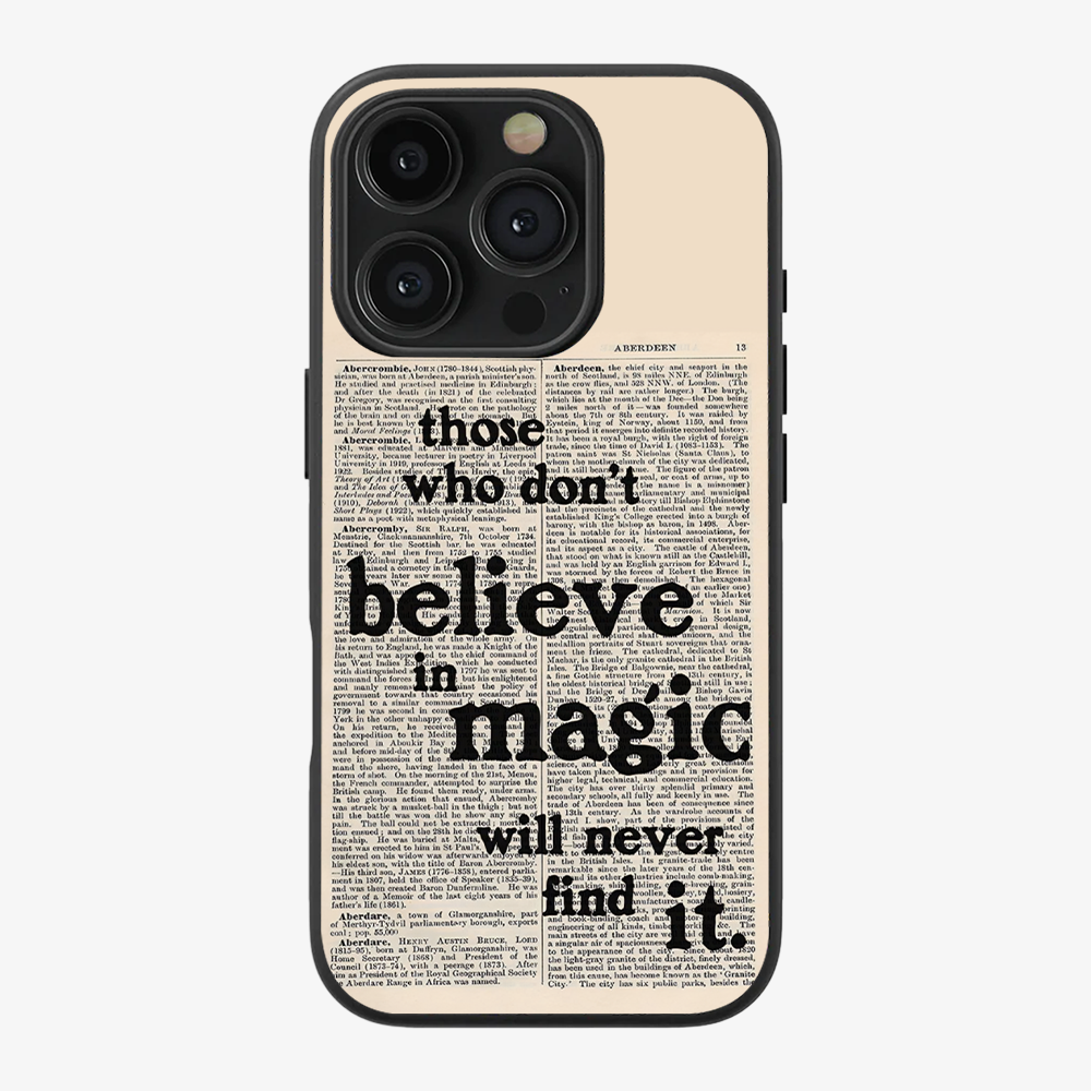 Believe in Magic Phone Case Clear Silicone Case
