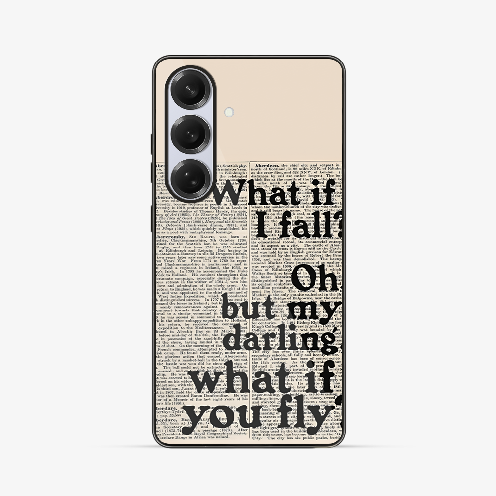 What If You FLY Samsung Phone Case Glass Case
