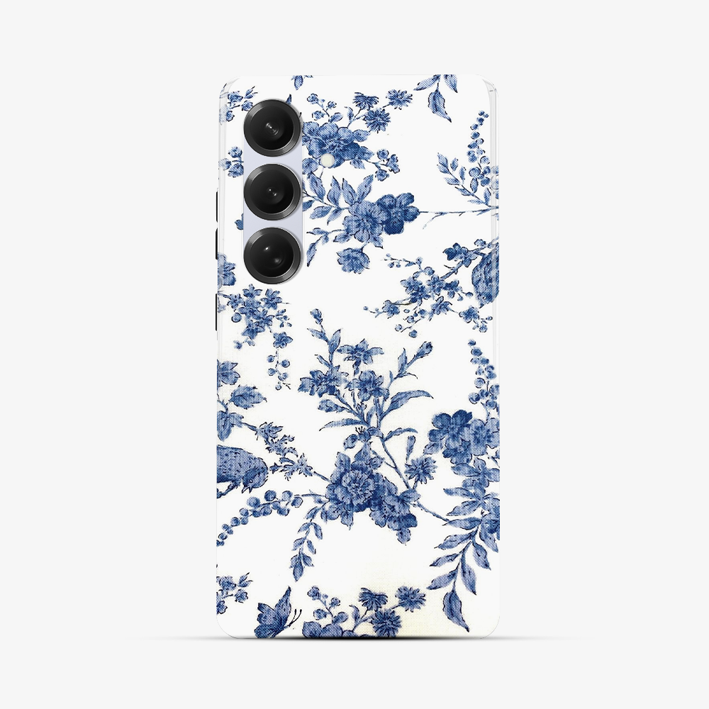 Blue Flowers Samsung Phone Case Tough Double Layer
