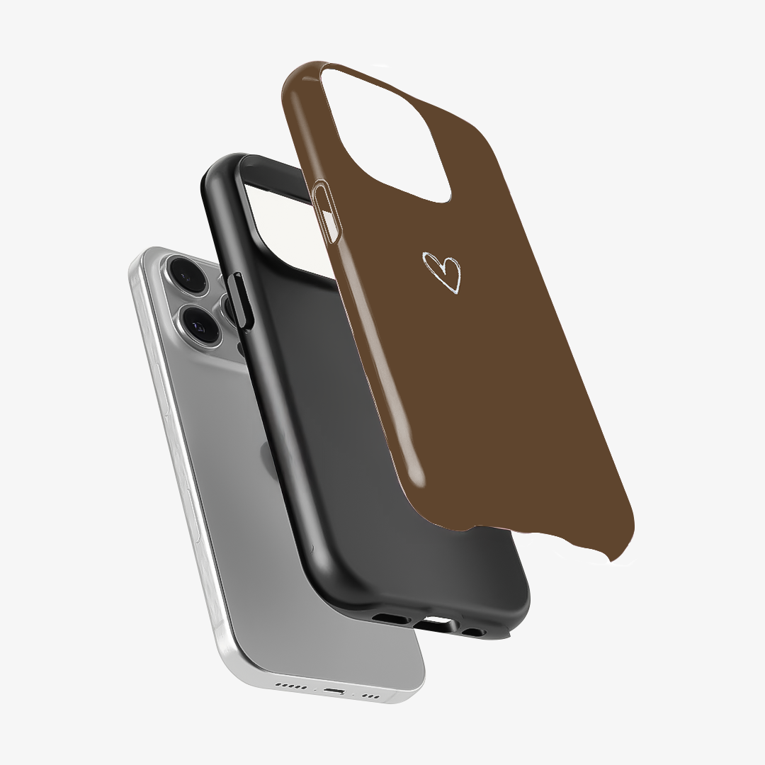 Brown Heart Phone Case
