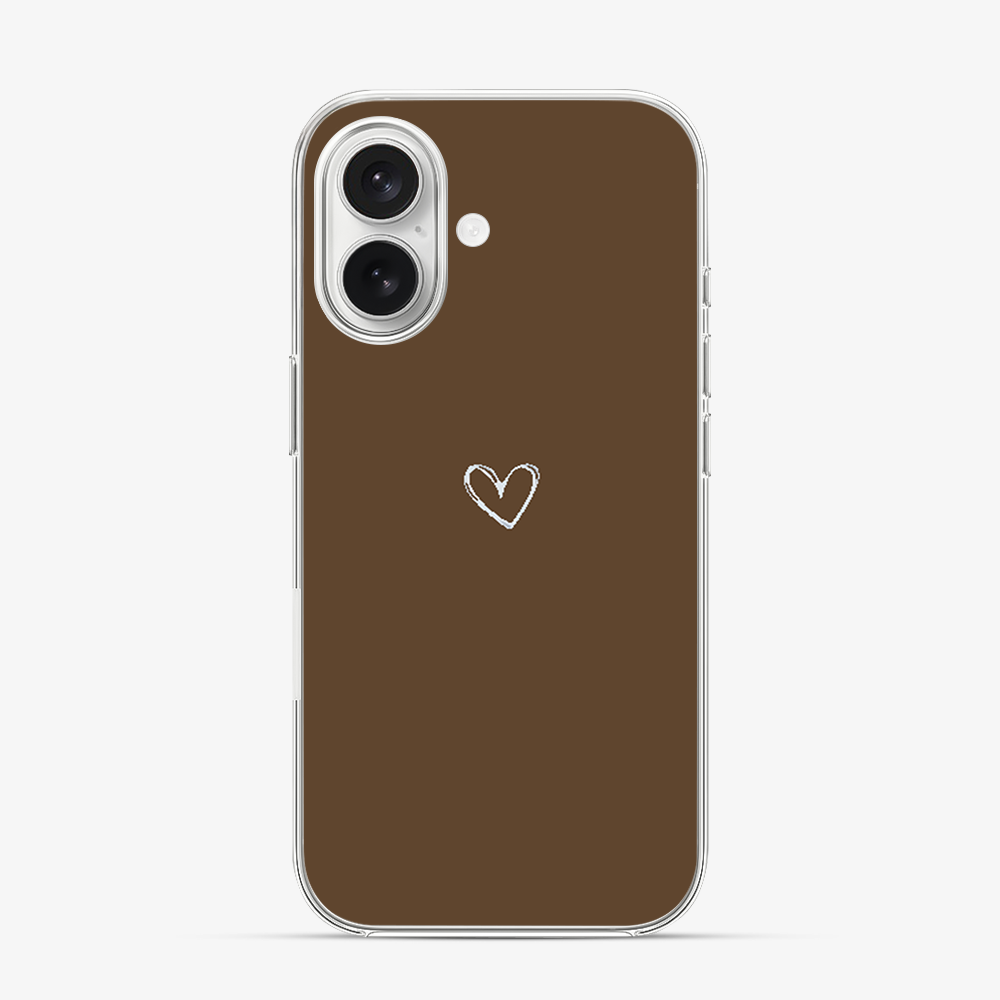 Brown Heart iPhone 17 Case