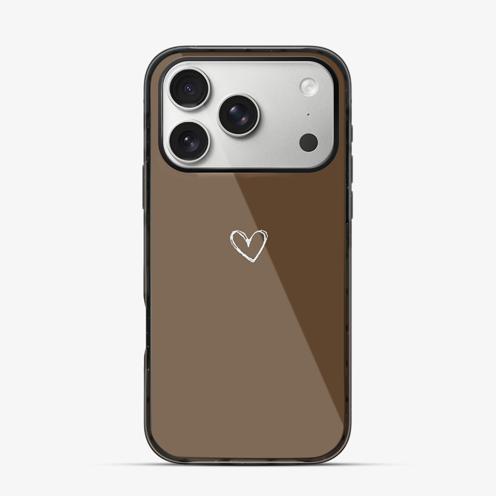 Brown Heart iPhone 17 Pro Case