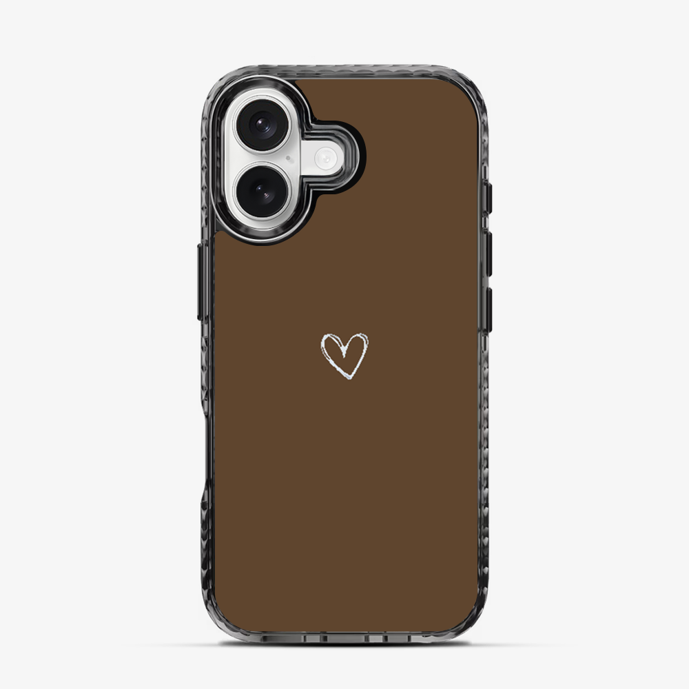 Brown Heart iPhone 17 Case
