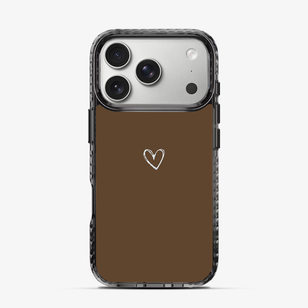 Brown Heart iPhone 17 Pro Case