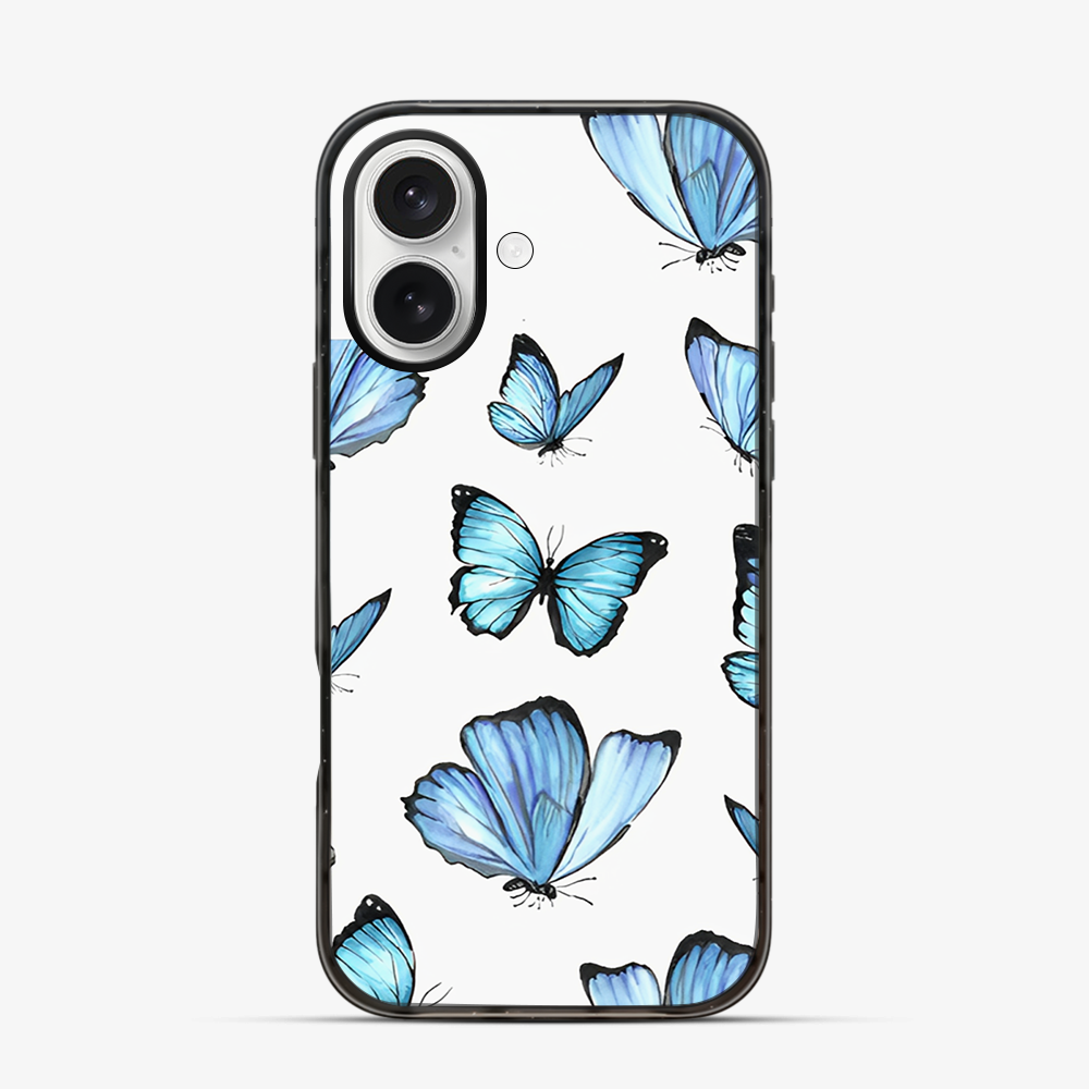 Blue Butterfly iPhone 16 Case