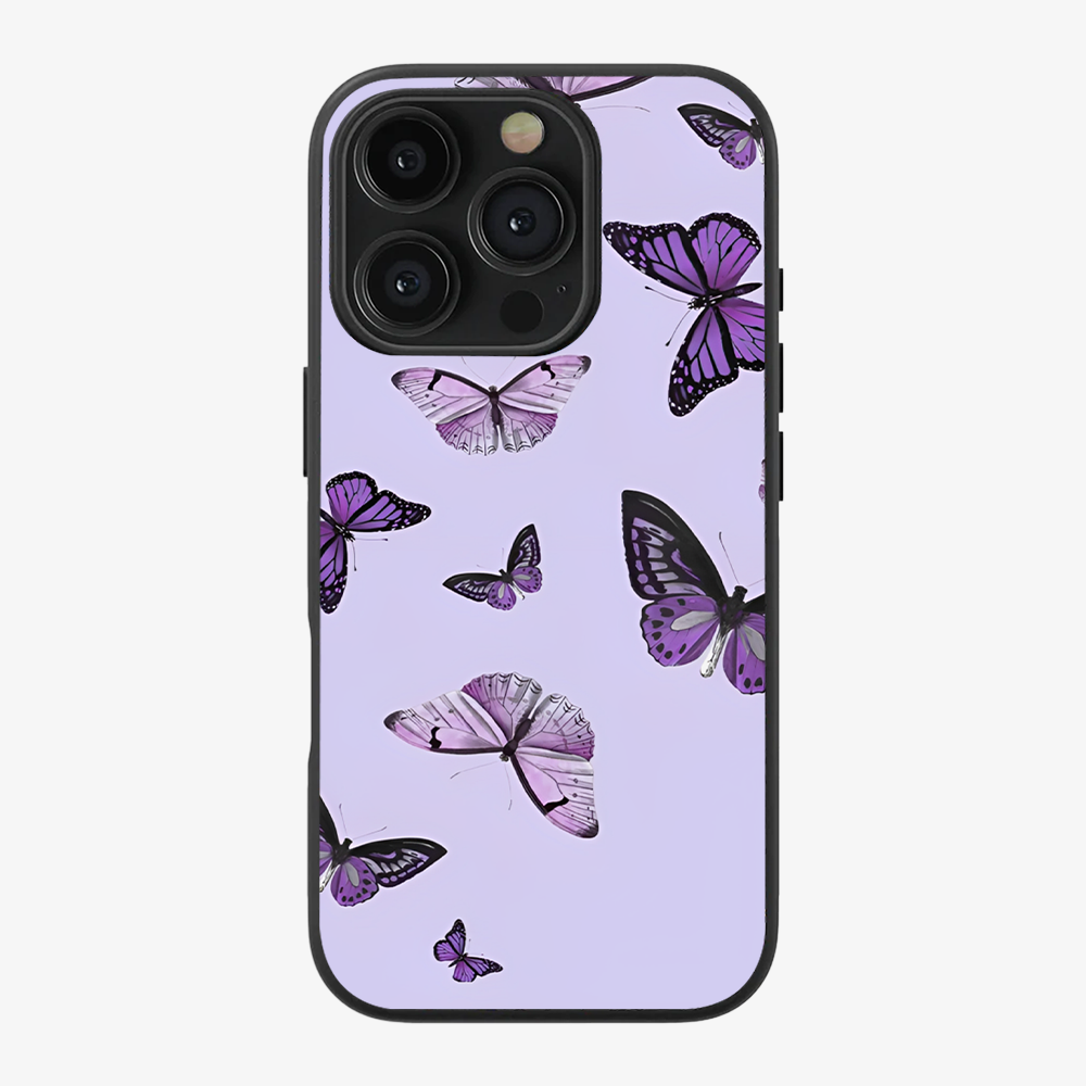 Butterfly Phone Case | Purple Clear Silicone Case
