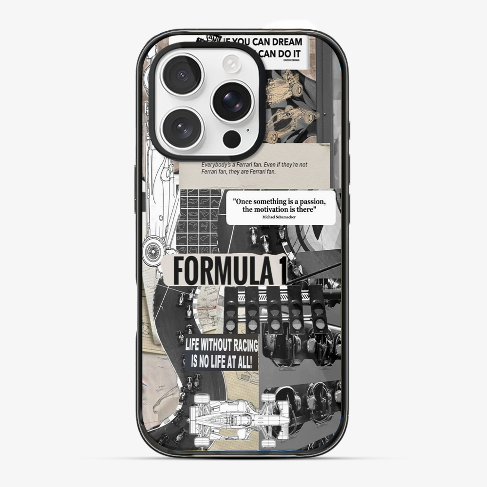 Formula 1 Sticker Phone Case Anti Yellow Silicone Case