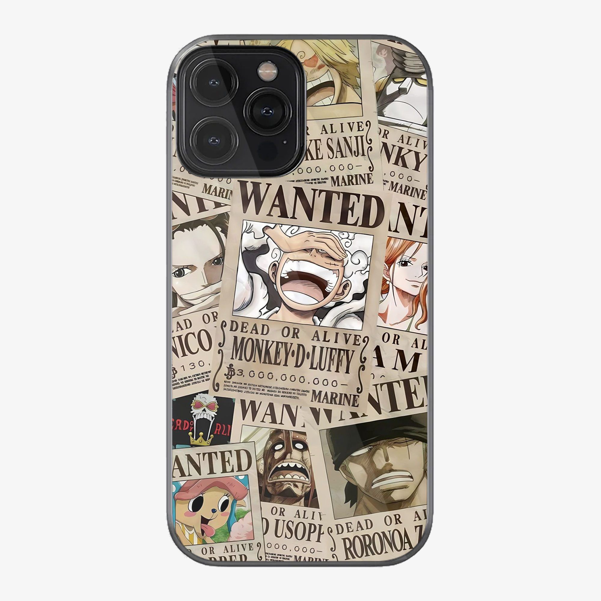 Wanted One Piece Luffy Anime Phone Case