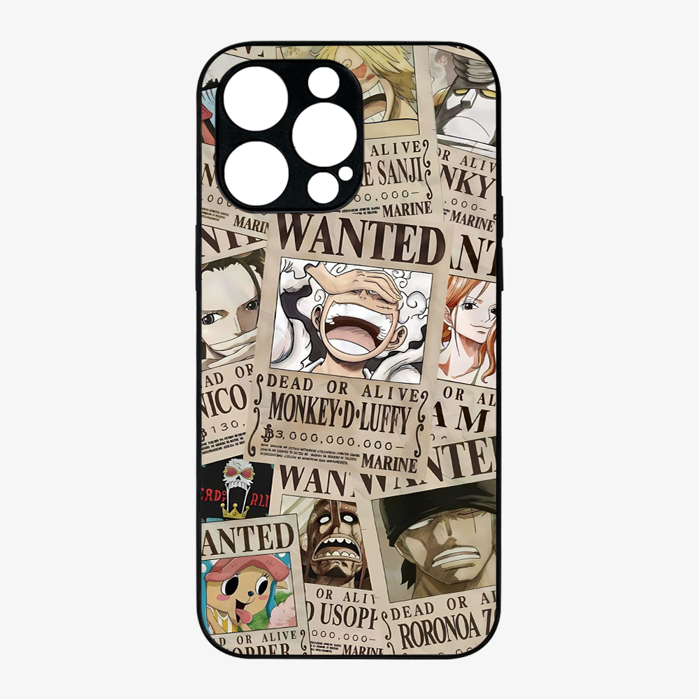 Wanted One Piece Luffy Anime Phone Case