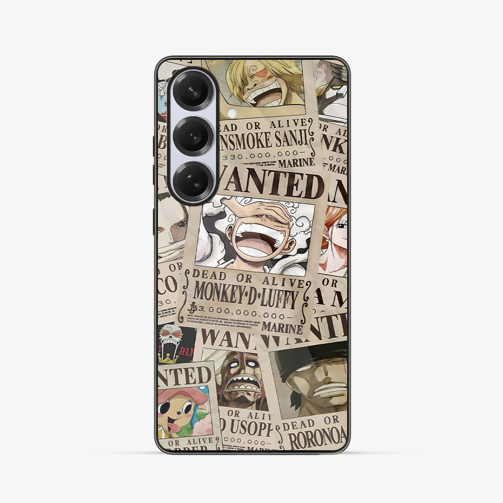 Wanted One Piece Luffy Anime Samsung Phone Case Glass Case