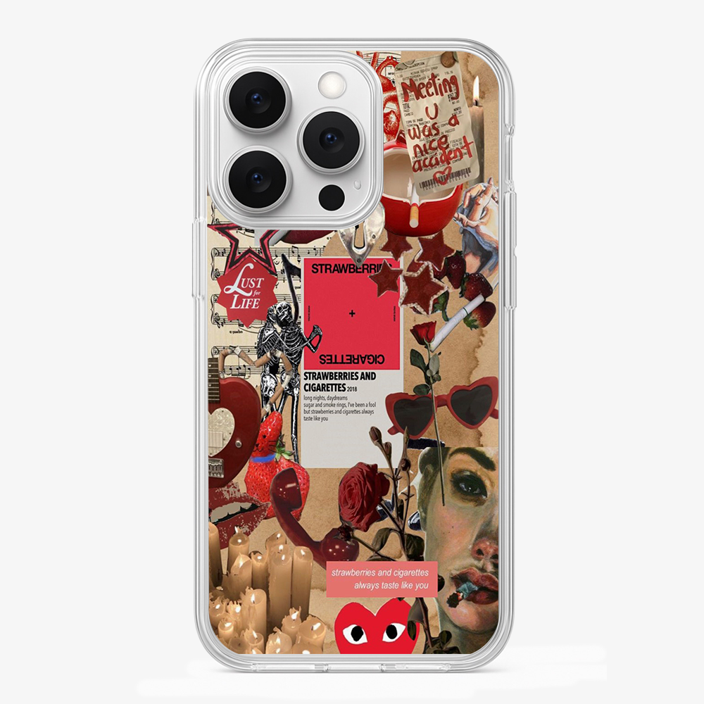 Strawberries and Cigarettes Phone Case Glass Case