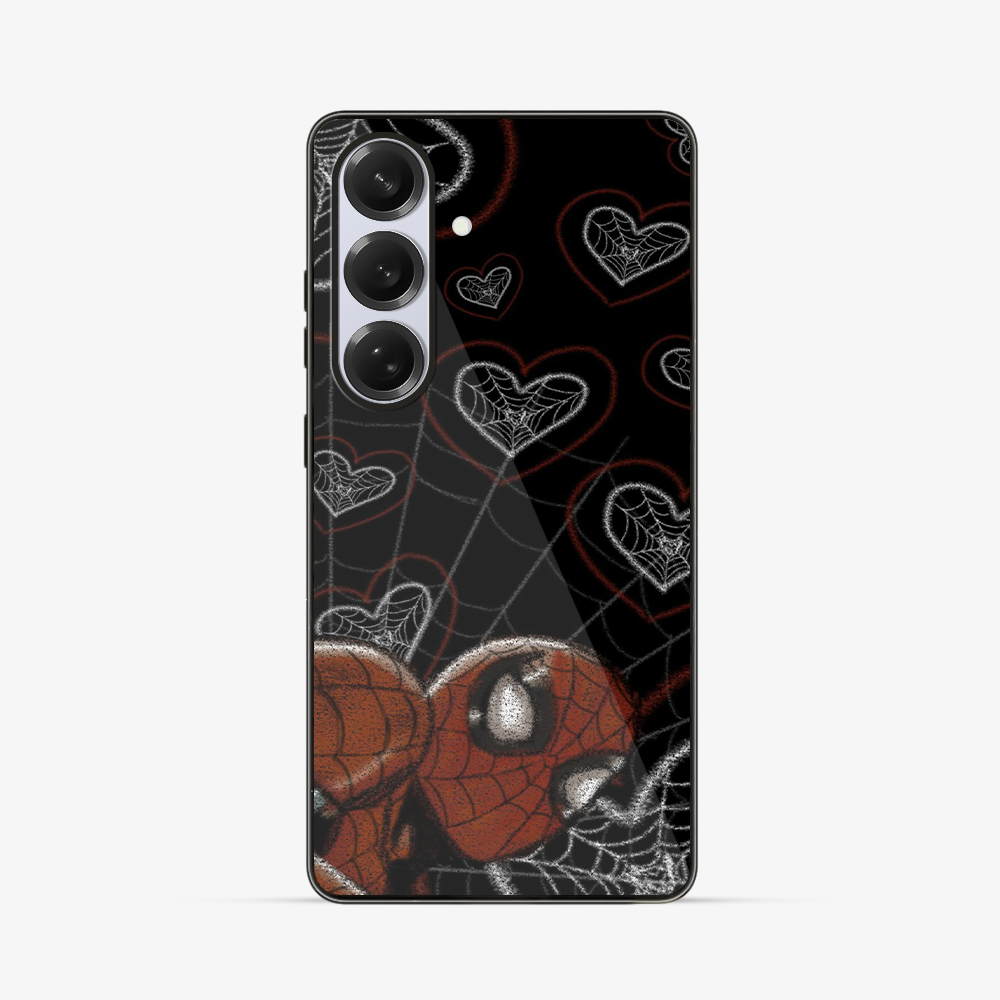 Spiderman Web-Heart Samsung Phone Case Glass Case