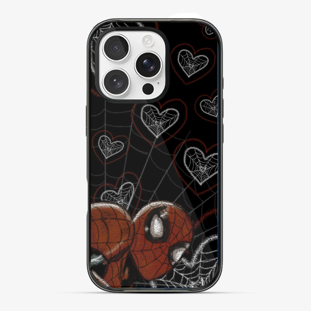 Spiderman Web-Heart Phone Case Anti Yellow Silicone Case