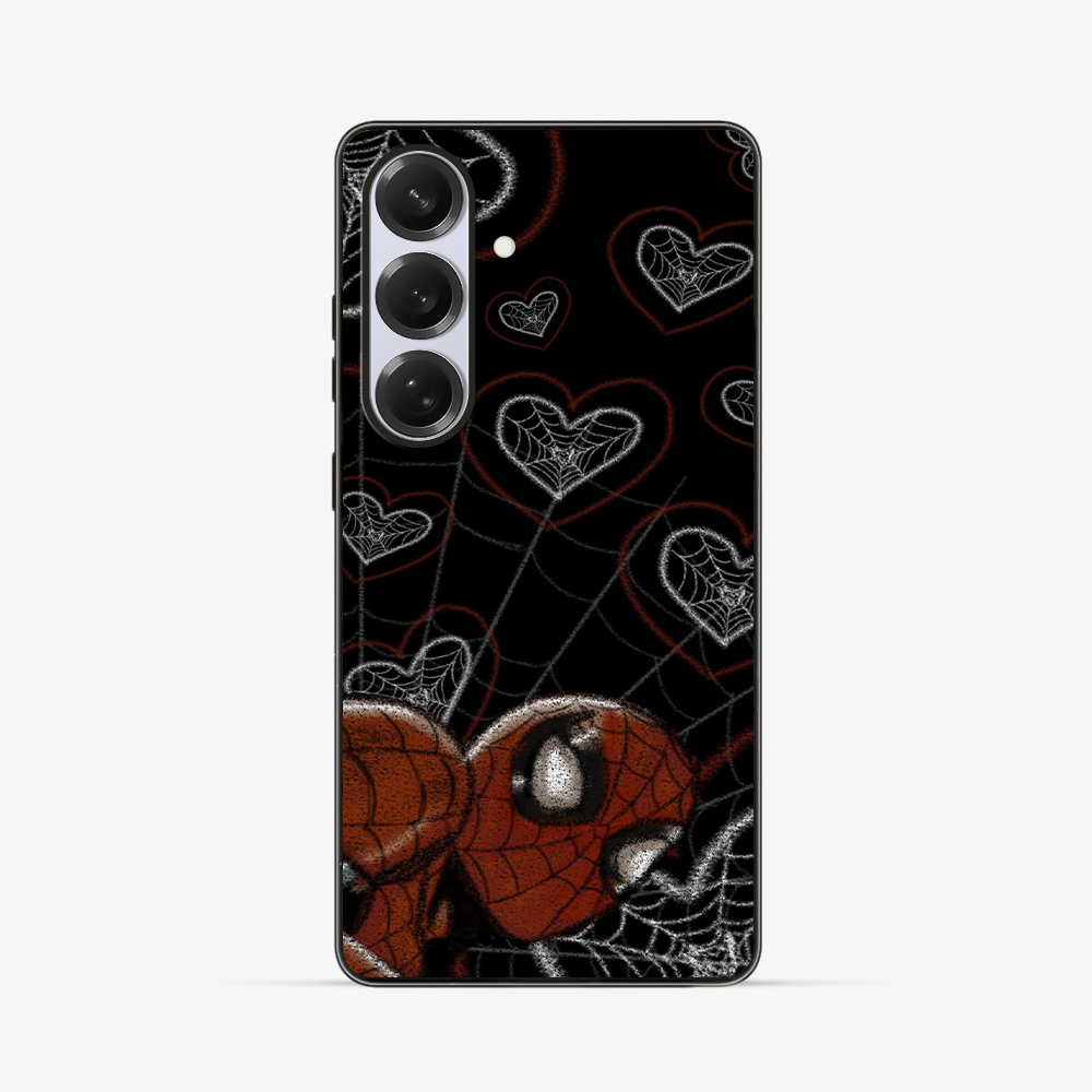 Spiderman Web-Heart Samsung Phone Case Clear Silicone Case