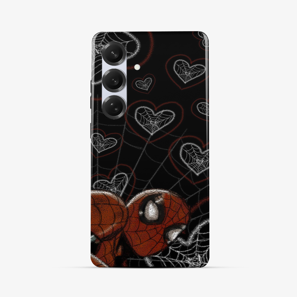 Spiderman Web-Heart Samsung Phone Case Tough Double Layer