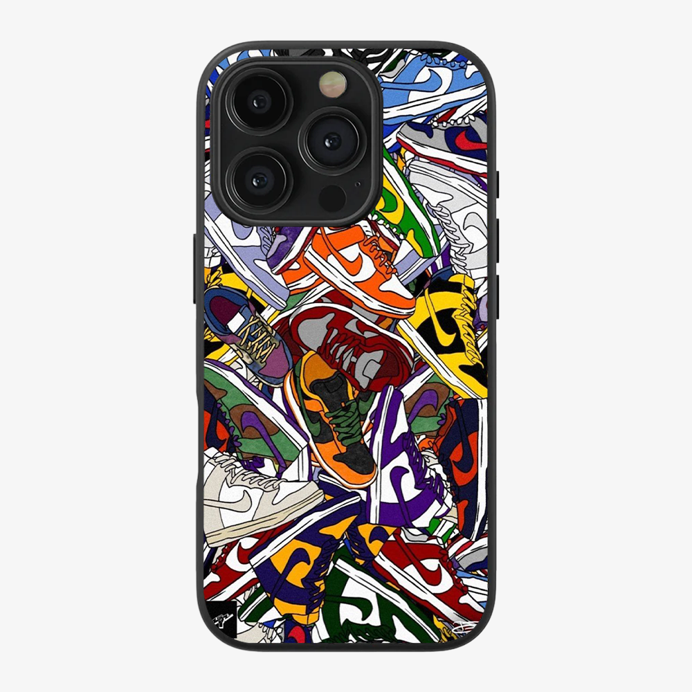 Multiple Sneakers Phone Case Clear Silicone Case
